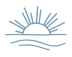 Atardecer soleado en Ostende, complejo Bilén con vista al mar